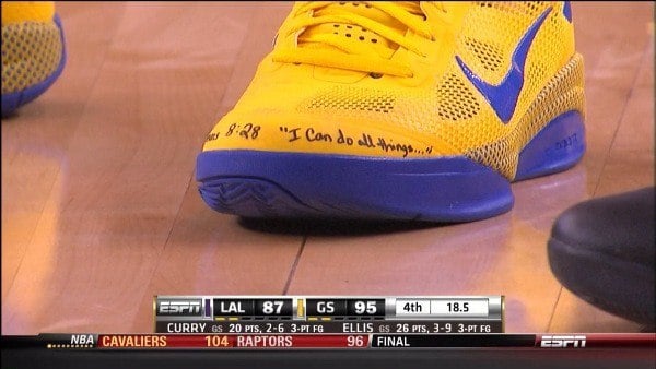 stephen curry bible verse shoes