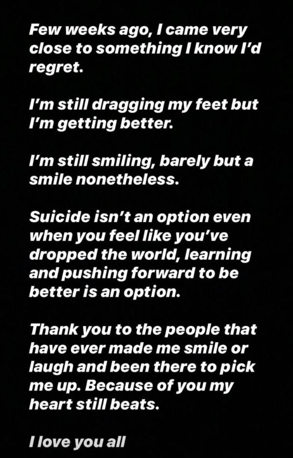 Will Ospreay Social Media Message