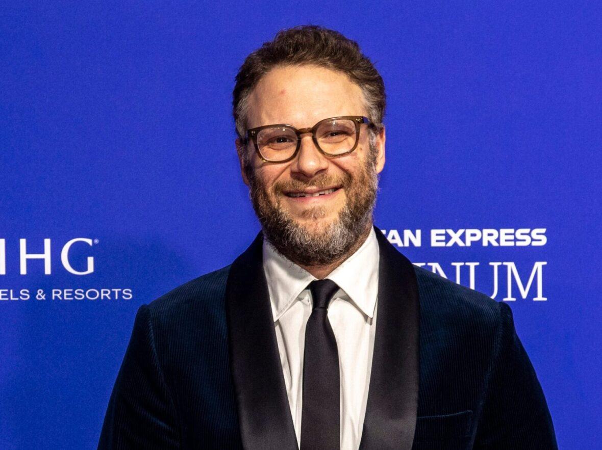 Actor Seth Rogen of "The Fabelmans" smiles on the red carpet at the Palm Springs International Film Awards in Palm Springs,