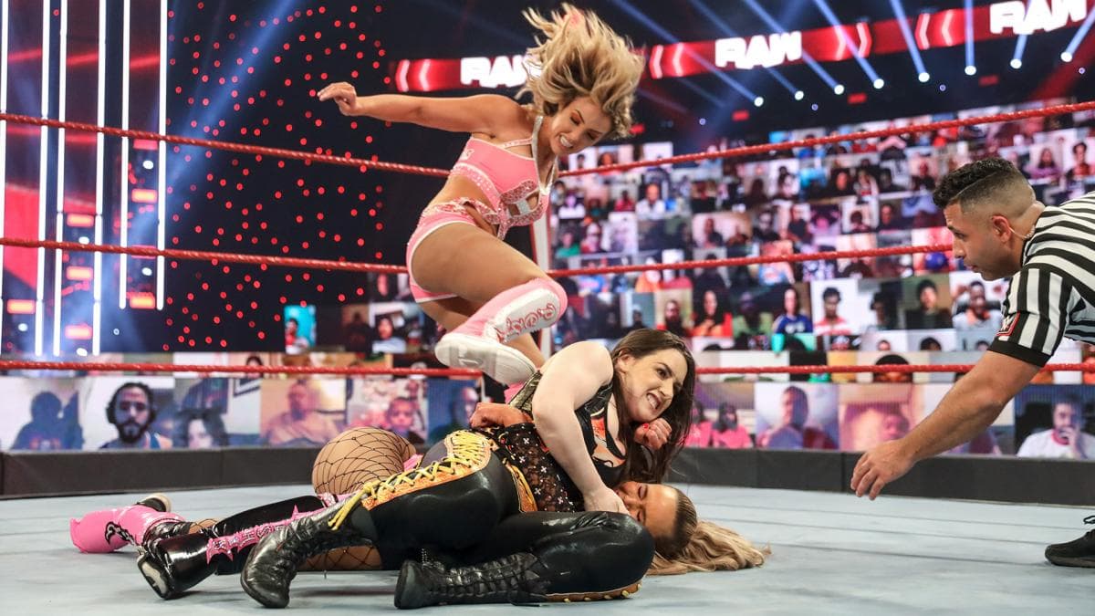 Peyton Royce Being Pushed,