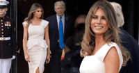 melania trump blush pink dress