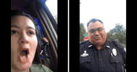 cop pulls over his daughter