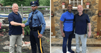 cop meets man delivered him