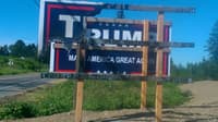 Trump Sign burned