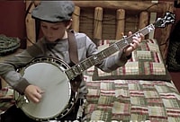young banjo player
