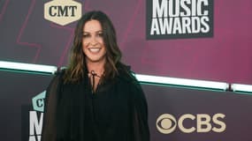 Alanis Morissette arrives for the CMT Awards at the Moody Center on Sunday, April 2, 2023, in Austin, Texas.  ORG XMIT: TNNAT