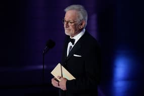 Steven Spielberg presents the award for achievement in directing during the 96th Oscars at the Dolby Theatre at Ovation
