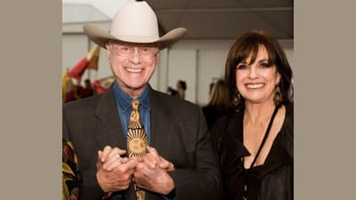 Linda Gray and Larry Hagman