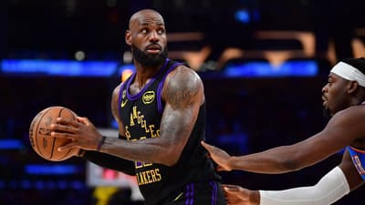 NBA: Playoffs-Oklahoma City Thunder at Los Angeles Lakers / lebron james