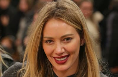 Feb 5, 2014; New York, NY, USA; Singer and entertainer Hilary Duff leaves the court after a game between the New York Knicks and