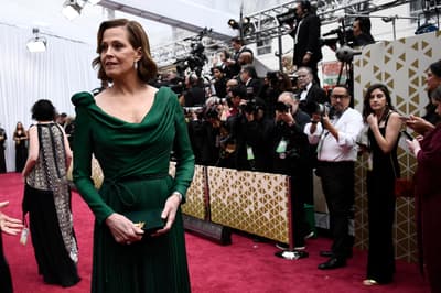 Feb 9, 2020; Los Angeles, CA, USA;   Sigourney Weaver arrives at the 92nd Academy Awards at Dolby Theatre. Mandatory Credit: