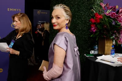 Sept. 15, 2024; Los Angeles, CA, USA; Kristin Scott Thomas at the 76th Emmy Awards at the Peacock Theater on Sunday, Sept. 15,