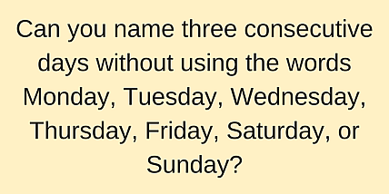 consecutive days