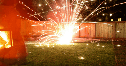 backyard fireworks