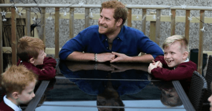 Prince harry visits hospital