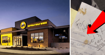 buffalo wild wings homeless man