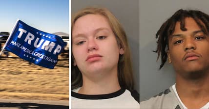 Indiana couple Kyren Gregory Perry-Jones & Cailyn Marie Smith run boys off the road over Trump flags