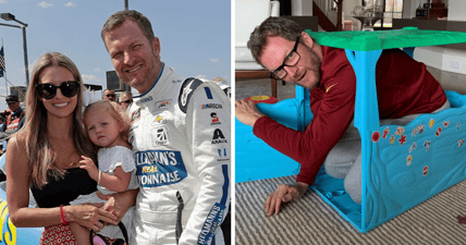 Amy videos NASCAR's Dale Earnhardt Jr learning about pregnancy