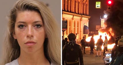 Ally Lyons arrest from video of inciting Grand Rapids riots