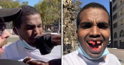 Antifa assault Phillip Anderson free speech rally Team Save America San Francisco