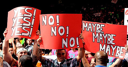 WWE fan signs
