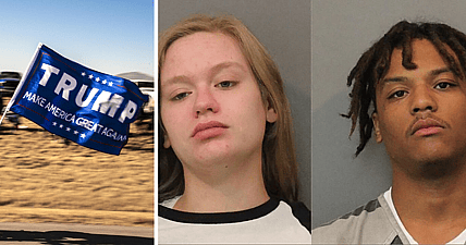 Indiana couple Kyren Gregory Perry-Jones & Cailyn Marie Smith run boys off the road over Trump flags