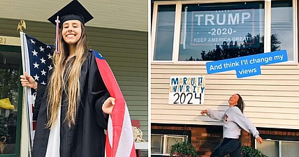Marquette university freshman Samantha Pfefferle admissions Trump TikTok video
