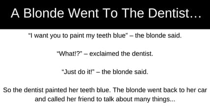 blonde joke