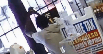 criminal gets locked in store