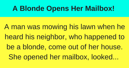 blonde joke