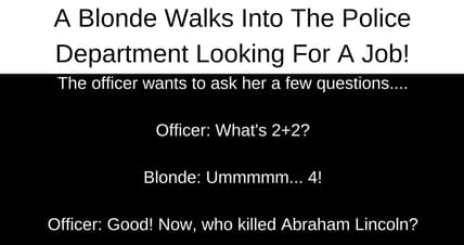 blonde joke