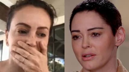Rose McGowan Alyssa Milano call 911 police squirrelgate
