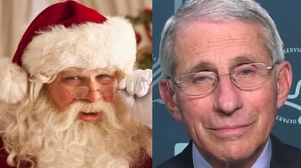 Dr. Fauci Santa Claus COVID immune