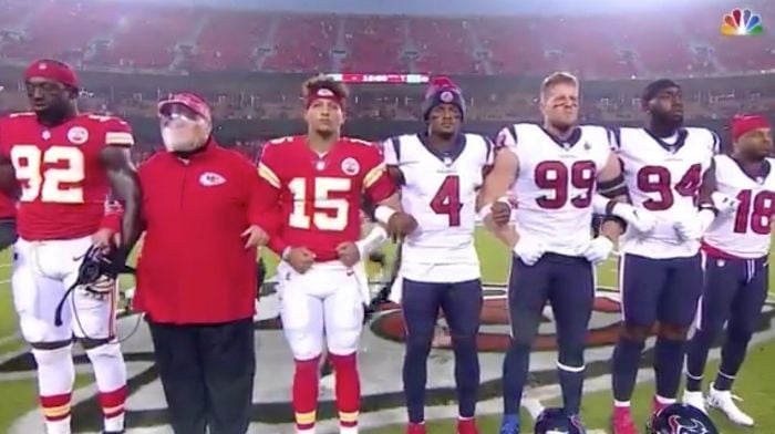 NFL fans boo Chiefs Texans social justice