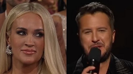 Carrie Underwood CMA Awards Luke Bryan Aaron Rodgers joke