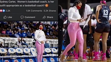 Sydney Carter basketball coach outfit