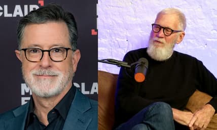 Stephen Colbert and David Letterman