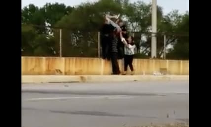 police rescue man from bridge