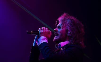 Wayne Coyne, of The Flaming Lips performs at Bridgestone Arena in Nashville , Tenn., Tuesday, Sept. 17, 2024.