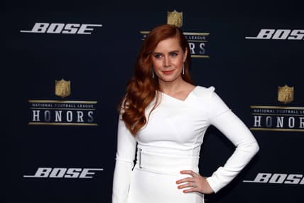 Feb 6, 2016; San Francisco, CA, USA; Movie actress Amy Adams on the red carpet prior to the NFL Honors award ceremony at Bill
