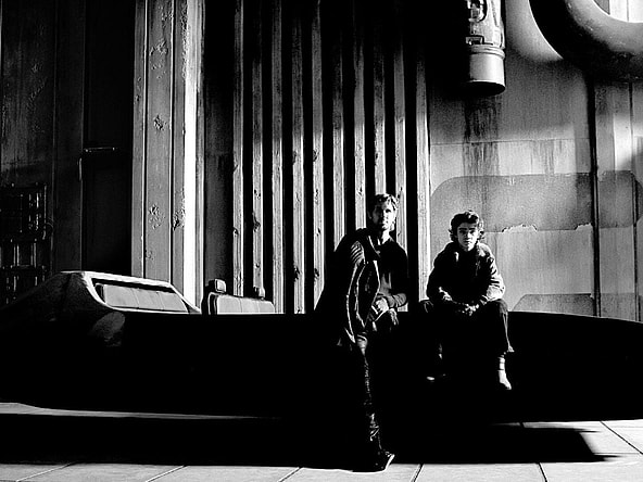 New Star Wars: Starfighter Cast Members Ryan Gosling and Flynn Gray on set for Star Wars Starfighter. Shot by Ed Miller.