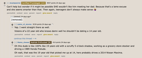 reddit post