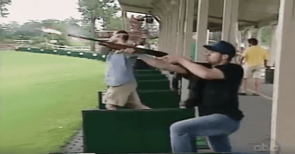 shooting at driving range