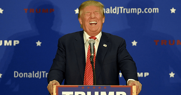 Donald Trump laughing