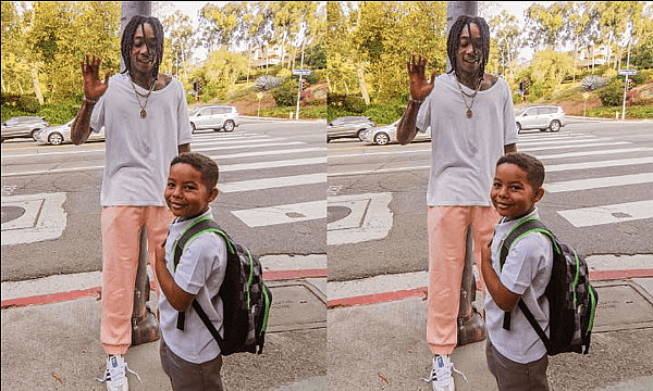 wiz khalifa son riding bus