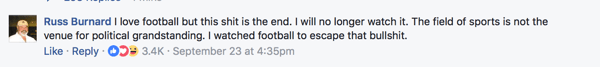 NFL protest comment