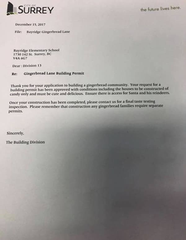 gingerbread house permit