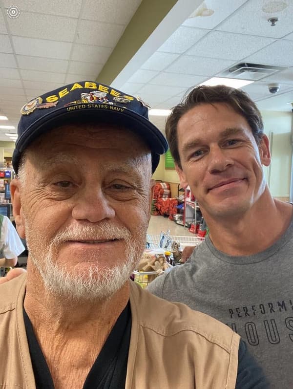 John Cena buys groceries for army veteran