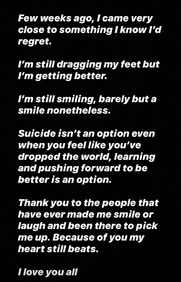 Will Ospreay Social Media Message