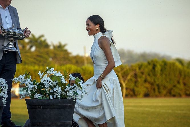 News: Meghan, Duchess of Sussex, and Prince Harry, Duke of Sussex, attend the Grand Champions Polo in Wellington in 2024.